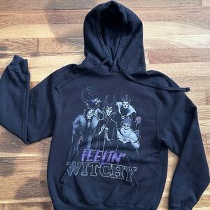 Disney Villains Black Hoodie Women’s S Maleficent Ursula Cruella Feelin' Witchy